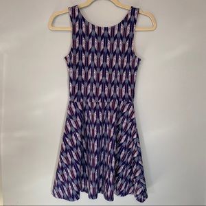 Divided Purple/Blue Sleeveless A-line Dress - Size 4/Small
